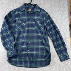 Jachs MFG Heritage Flannel Buffalo Plaid Green Black Long Sleeve Men XLT Shirt